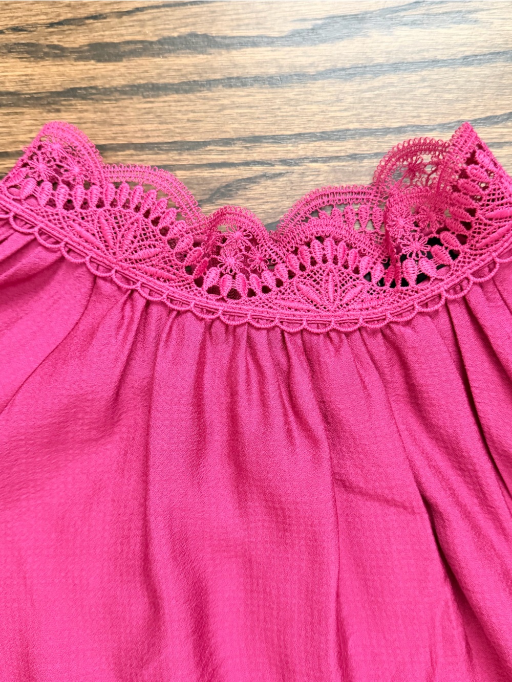 Ann Taylor Lace Trim Blouse - Berry Splash -
Size Small - Picture 2 of 5